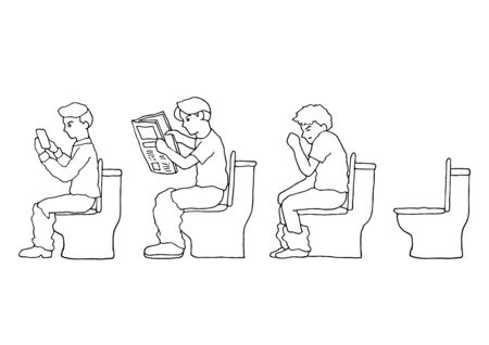 set  person activities vector doodle hand drawing sketch illustration designのイラスト素材