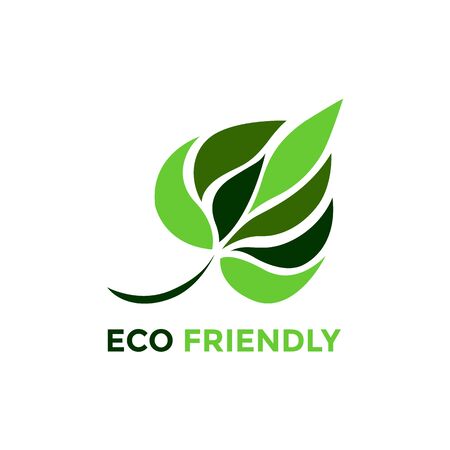 leaf tree flower eco friendly logo icon symbol vector design illustrationのイラスト素材