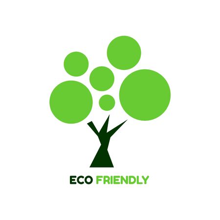 leaf tree flower eco friendly logo icon symbol vector design illustrationのイラスト素材