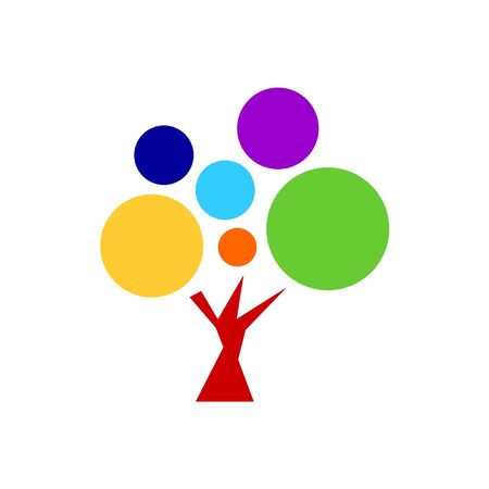 7 chakra color icon symbol logo sign, flower floral, vector design illustration concept drawingのイラスト素材