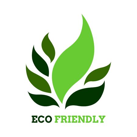 leaf tree flower eco friendly logo icon symbol vector design illustrationのイラスト素材