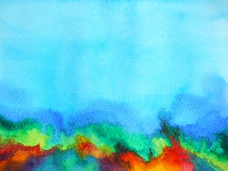 abstract art watercolor painting illustration design background hand drawingの写真素材