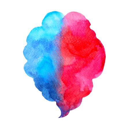 brain bubble thinking watercolor painting hand drawing illustration designの写真素材