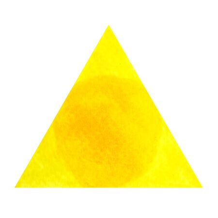 yellow color of chakra symbol solar plexus concept, watercolor painting hand drawn icon logo, illustration design signの写真素材