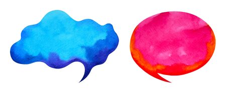 bubble free speaking watercolor painting illustration design hand drawnの写真素材
