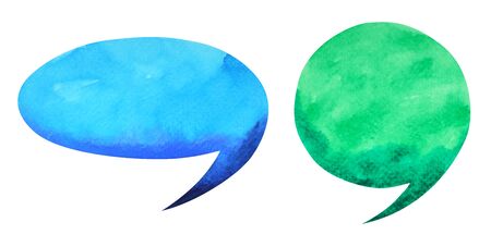 bubble free speaking watercolor painting illustration design hand drawnの写真素材