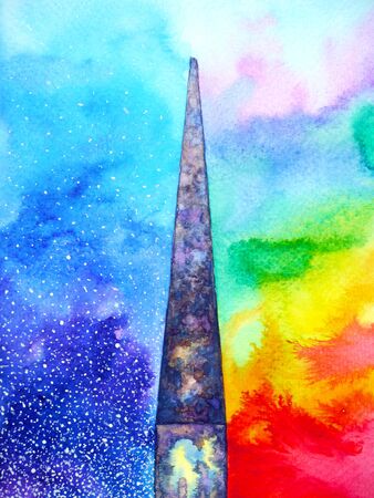 abstract powerful art watercolor painting illustration hand drawn design backgroundの写真素材