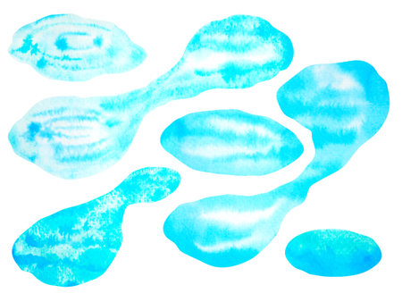 blue white water sky watercolor painting art abstract illustration design drawing