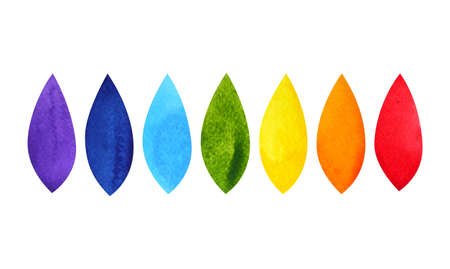 color chakra symbol concept, watercolor painting hand drawing icon  , illustration design signの写真素材