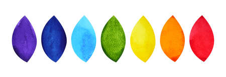 color chakra symbol concept, watercolor painting hand drawing icon  , illustration design signの写真素材