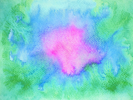 blue, green chakra color reiki mind spiritual health healing holistic energy watercolor painting art illustration design universe abstract background galaxy space rainbow texture fantasyの写真素材
