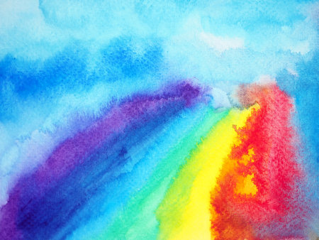 lgbtq flag pride love rainbow color abstract mind spiritual soul energy holistic background watercolor painting art healing therapy imagine inspiring chakra colorful positive power illustrationの写真素材