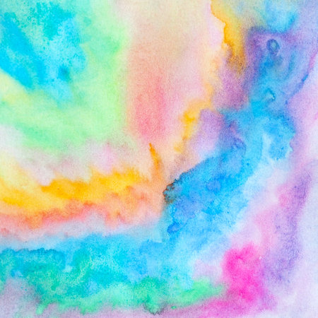 lgbtq rainbow color abstract mind spiritual background watercolor painting art healing imagine inspiring chakra illustration hand drawing designの写真素材