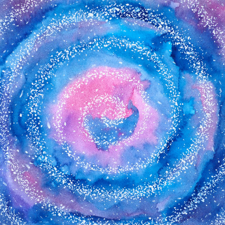 abstract spiral universe background wallpaper spiritual mind mental health holistic imagine inspiring healing art watercolor painting illustration designの写真素材