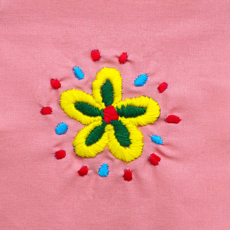 yellow flower mind spiritual craft healing mental embroidery mandala handmade leisure hobby sewing illustration design art pattern frame floral template natureの写真素材