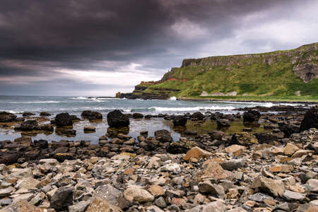 Breathtaking landscapes of Ireland, the emerald island. rough coastviews, colorful landscapes, thousand shapes of green.の写真素材