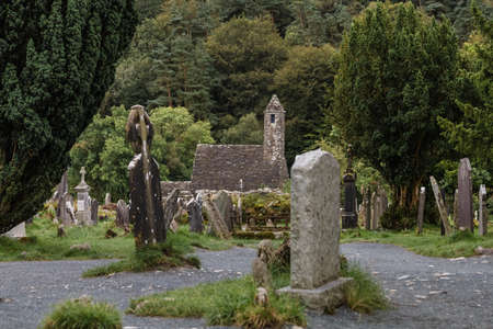 Breathtaking landscapes of Ireland, the emerald island. rough coastviews, colorful landscapes, thousand shapes of green.のeditorial素材