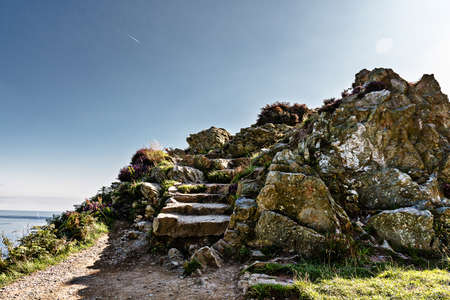 Breathtaking landscapes of Ireland, the emerald island. rough coastviews, colorful landscapes, thousand shapes of green.の写真素材