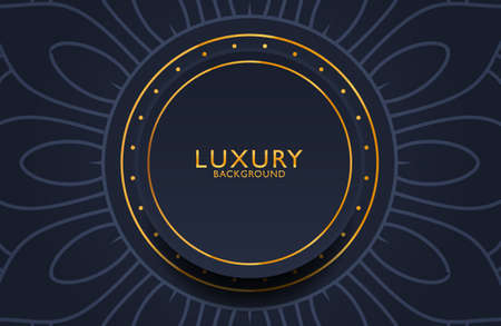 Luxury gold mandala ornate background for wedding invitation, book cover. Arabesque islamic backgroundのイラスト素材