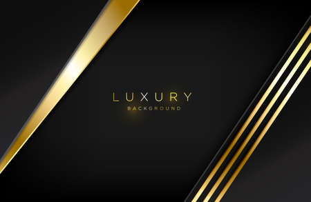 black and gold abstract geometric backgroundのイラスト素材
