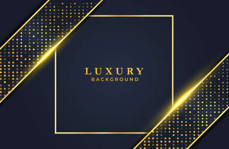 Elegant luxury black gold background with geometric elementのイラスト素材
