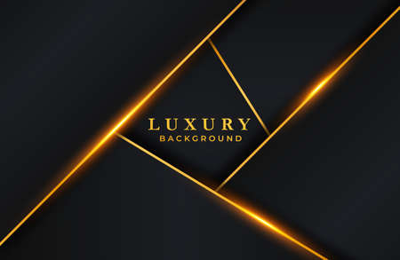 Abstract luxury elegant black background with gold particle elementsのイラスト素材