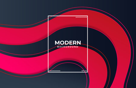 Elegant background with fluid shapes in black red color