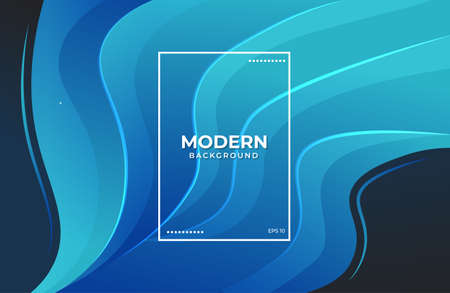 Minimalist Elegant background with fluid shapes in blue black colorのイラスト素材