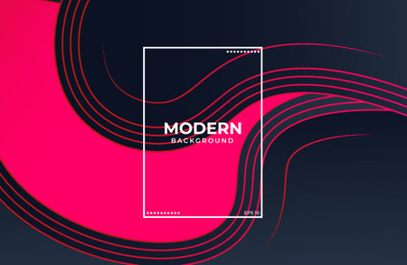 Elegant background with fluid shapes in black red colorのイラスト素材
