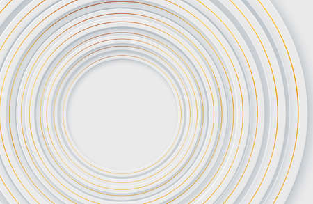 Modern minimal and clean white gold background with realistic circle shape . Elegant silver design for web, presentation, wallpaperのイラスト素材