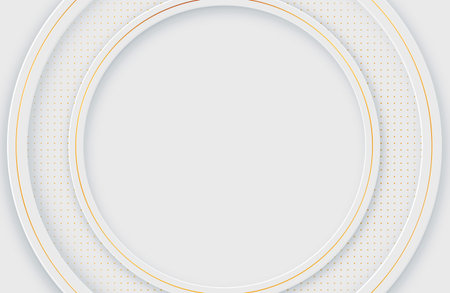 Modern minimal and clean white gold background with realistic circle shape . Elegant silver design for web, presentation, wallpaperのイラスト素材