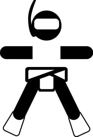 baby diver sticker logoのイラスト素材