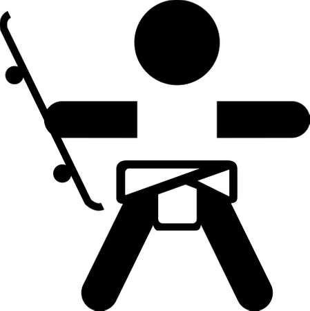 baby skater sticker logoのイラスト素材