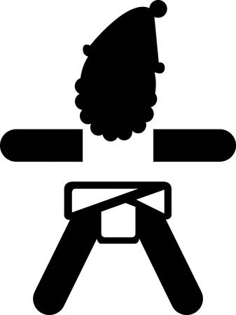 baby santa sticker logoのイラスト素材