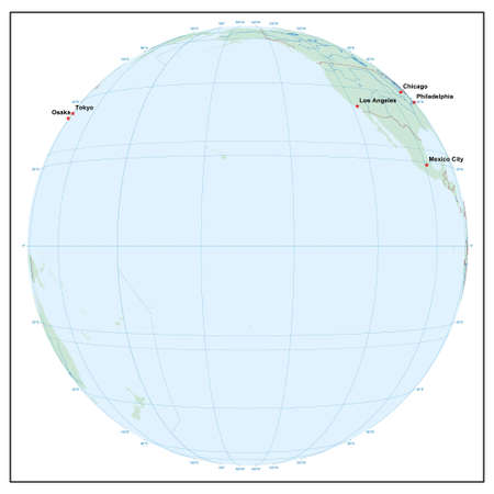 world sphereW150 - each country is separate and editableのイラスト素材