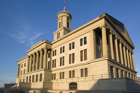 Nashville, Tennessee - State Capitol seen in late afternoon light.の写真素材