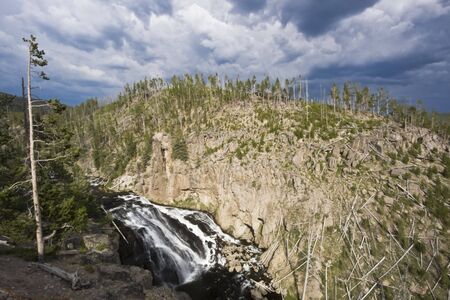 Falls in Yellowstone National Park.の写真素材
