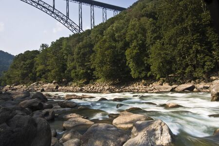 New River Gorge Bridge in West Virginia.の写真素材