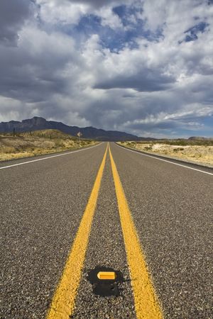 Road to Guadelupe Mountains National Park.の写真素材