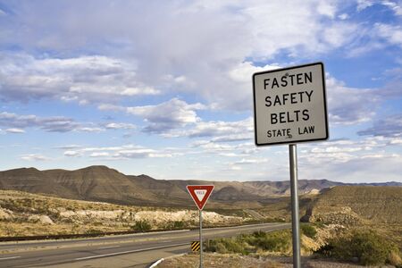 Fasten your belt - that's th law.の写真素材