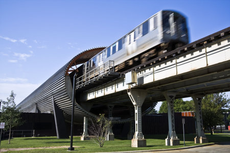 Train at IIT station, Chicago, Il.