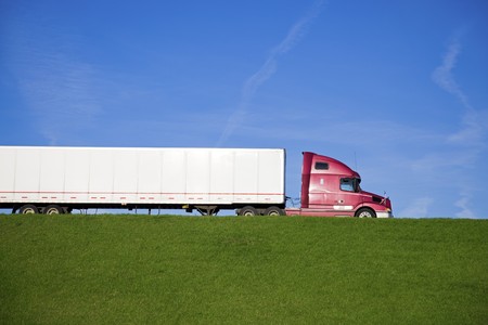 Semi Truck on the road  の写真素材
