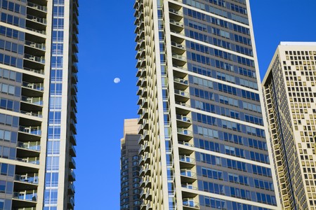 New apartment buildings in Chicago by Lake Shore Driveの写真素材