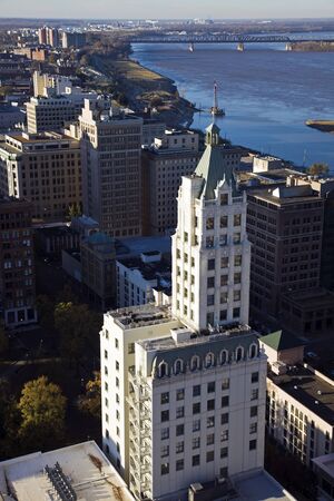 Aerial view of Memphis, Tennesseeの写真素材