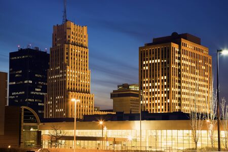 Skyline of Akron, Ohio, USAの写真素材