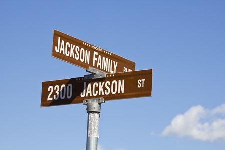 Michael Jackson's intersection in Gary, Indianaの写真素材
