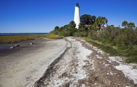 St. Marks Lighthouse in Northern part of Floridaの写真素材