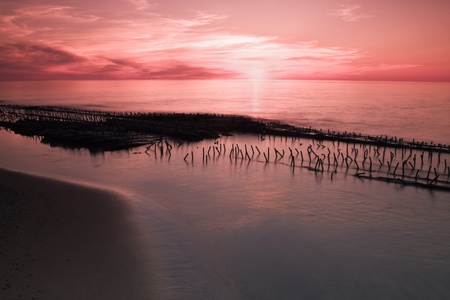 Remains of Ship -  Au Sable Lighthouse area - Pictured Rocks National Lakeshore.の写真素材