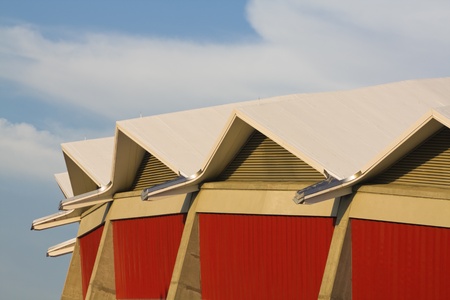 Madison, Wisconsin, USA - June 01, 2009: Alliant Energy Center in Madison, Wisconsin. Details of the roof seen late afternoon.のeditorial素材