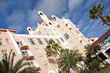 Don Cesar Hotel in St. Pete Beach reflected in the water. Taken winter morning.のeditorial素材